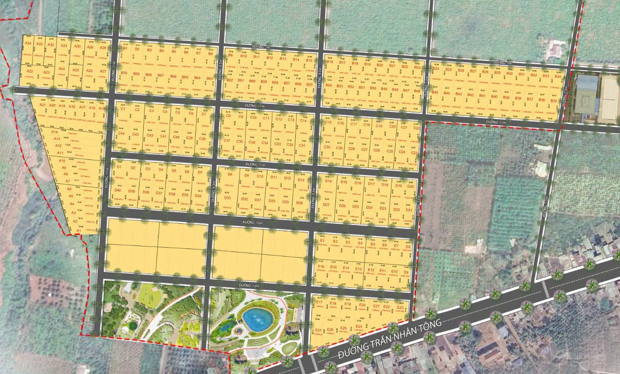 Mặt bằng dự án Làng sinh thái Hàm Rồng